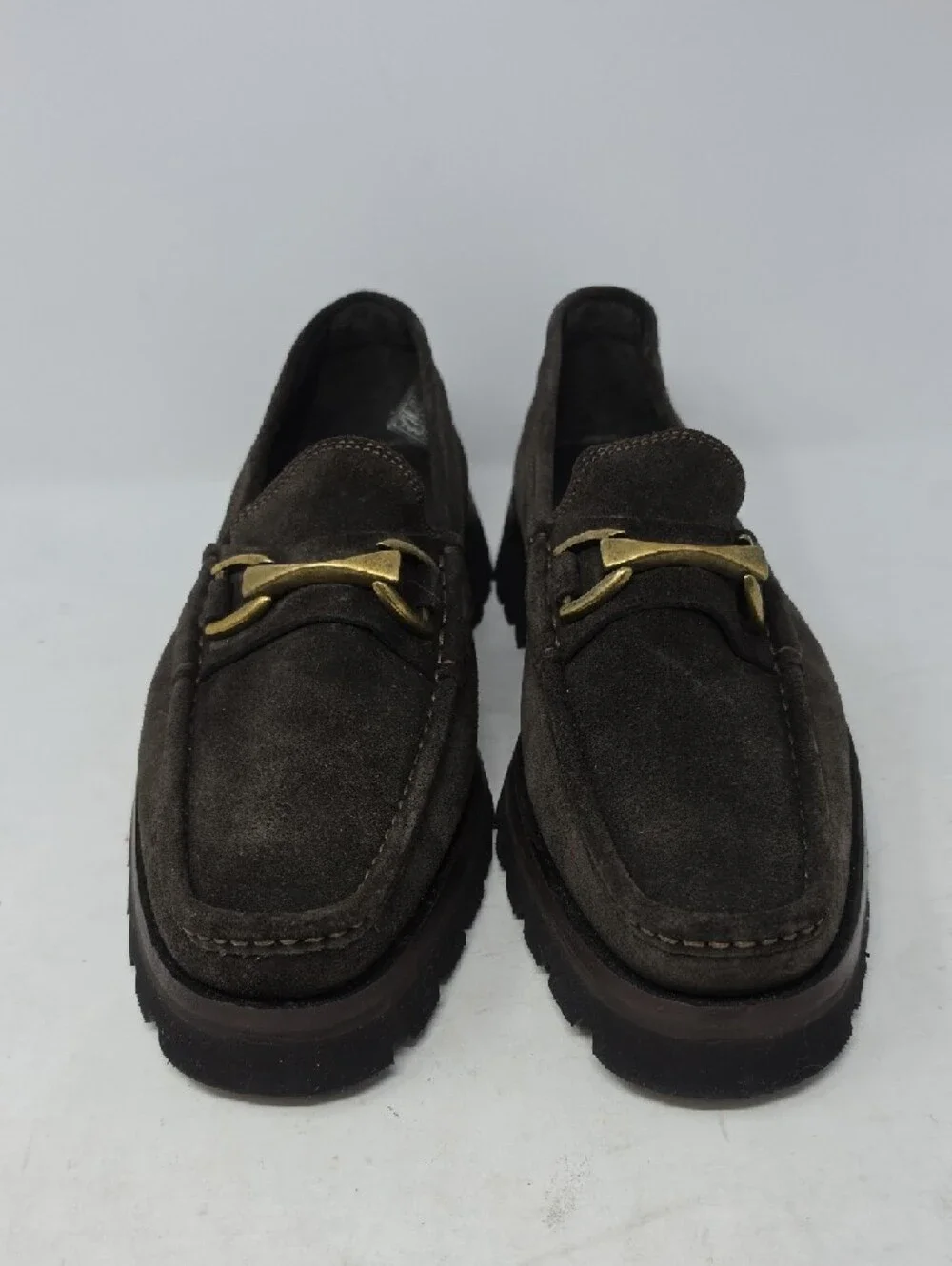 Donald Pliner  Men's Davey Treated Suede Loafer Brown Size 8.5